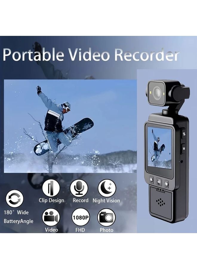 Black 4K HD Portable Action Camera with Anti Shake for Vlogging and Travel - Image 5