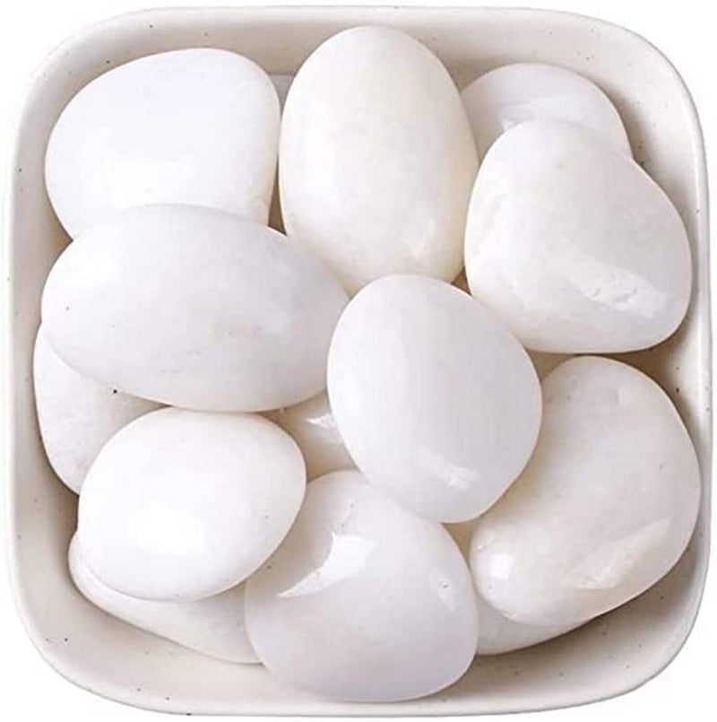 OhhSome 500GM Polished White Decorative Pebbles - Image 2