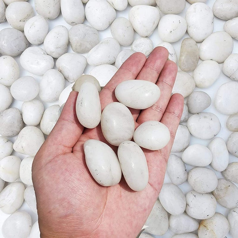 OhhSome 500GM Polished White Decorative Pebbles - Image 3