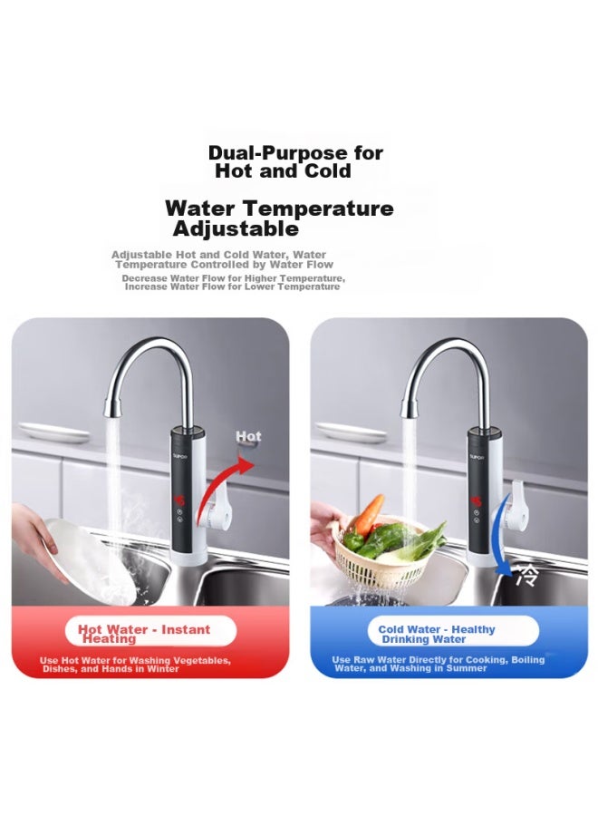 Supor Electric Hot Water Tap, Bottom Water Inlet, Instant Heating, Fast Heating Kitchen Treasure, Quick Kitchen And Bathroom Use, Balcony Electric Water Heater, Variable Frequency Constant Temperature Model 272947-01tcp - Image 2
