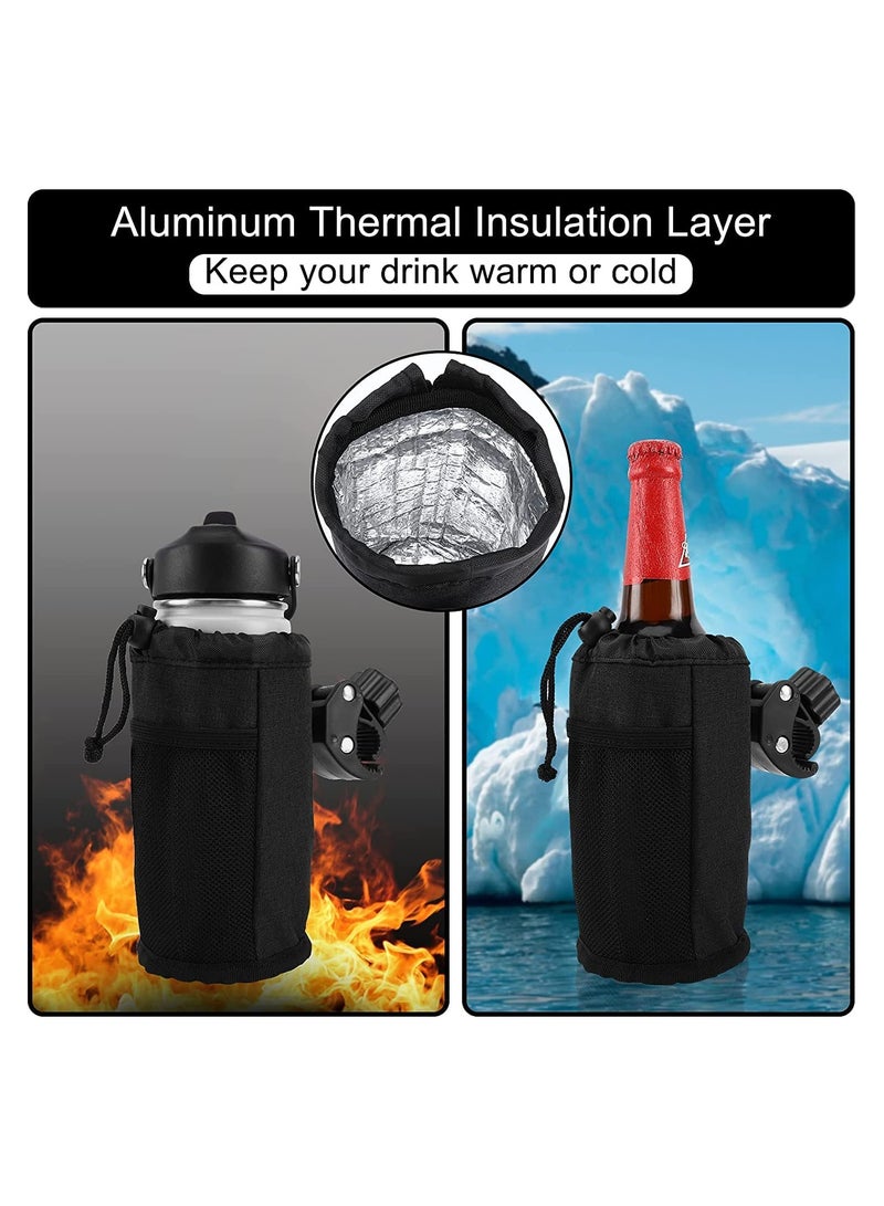 SYOSI Universal Cup Holder with Phone Holder,Insulated Cooler Cup Holder for Stroller, Bike, Motorcycle,Wheelchair, Walker, ATV, Scooter, Marine Boat,Golf Cart,Black - Image 3