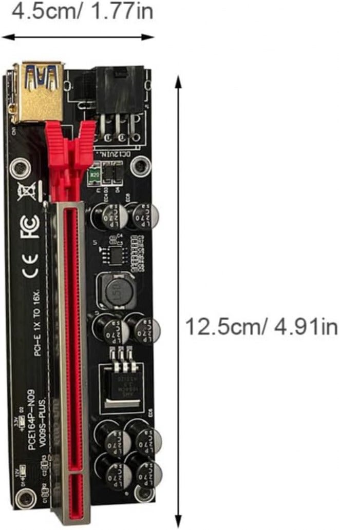6sets Pci-e to Extender Riser Adapter Card with Capacitors for Stable Power Supply and Led Indicator Easy Installation for Gpu Mining and Gaming Use - Image 2