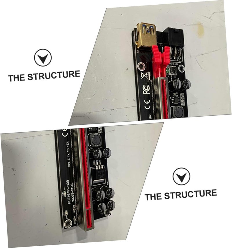 6sets Pci-e to Extender Riser Adapter Card with Capacitors for Stable Power Supply and Led Indicator Easy Installation for Gpu Mining and Gaming Use - Image 5