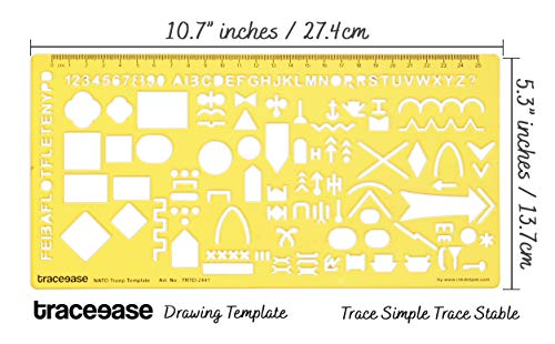 Traceease Map Drafting NATO Troop Template Drawing StencilDesigning Template Measuring Ruler - Image 3