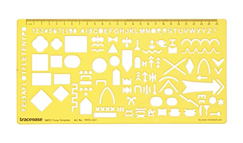Traceease Map Drafting NATO Troop Template Drawing StencilDesigning Template Measuring Ruler - Image 1