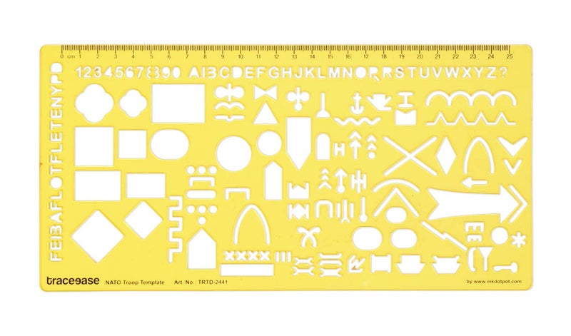 Traceease Map Drafting NATO Troop Template Drawing StencilDesigning Template Measuring Ruler - Image 2