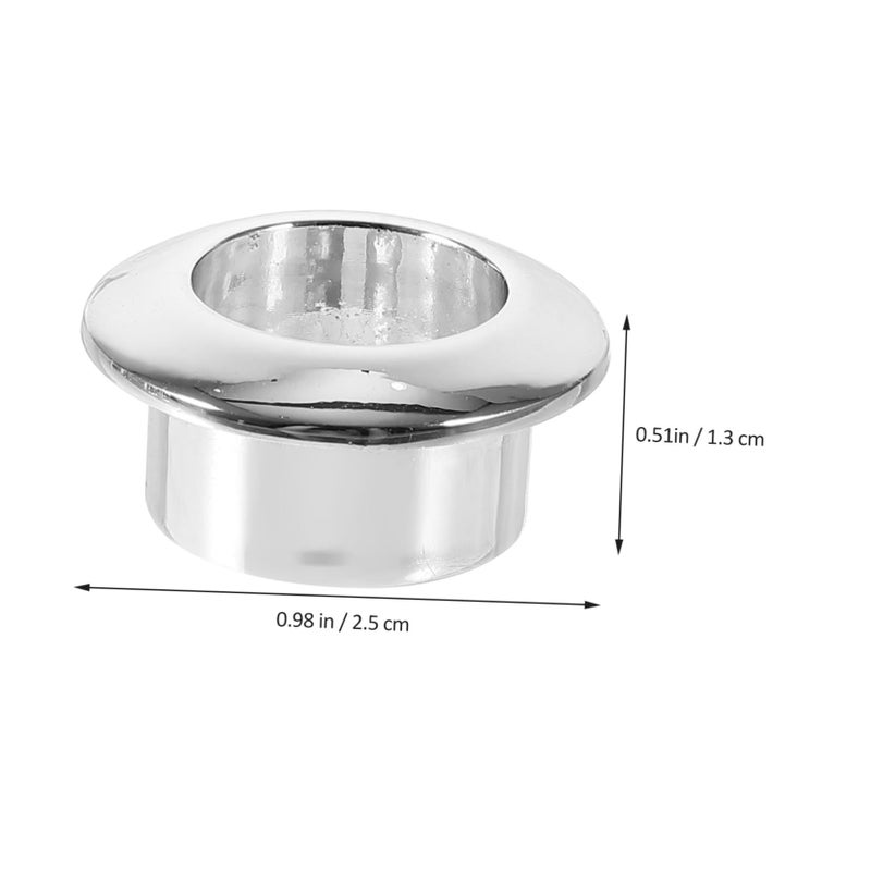10pcs Round Desk Cable Grommets Chrome Easy Install Wire Hole Covers Organizer - Image 3