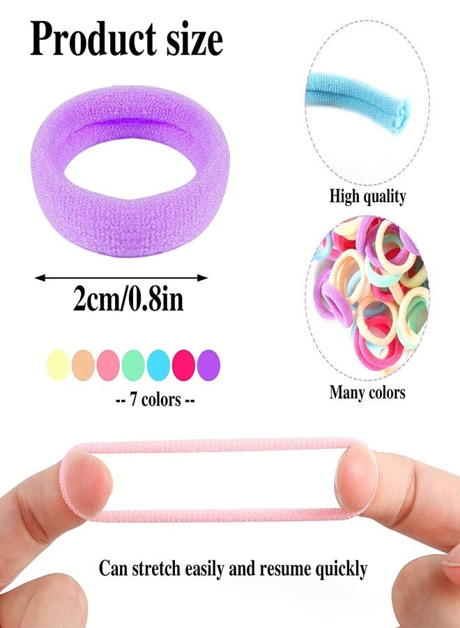 HRBS Multi Color Hair Holder Tie Soft Tiny Small Elastic Rubber Bands Braiding for Kids Girls, Mini Rubber bands Ties For Girls And Women (Multicolor) Pack Of 50 For All Day Hairstyle. - Image 5