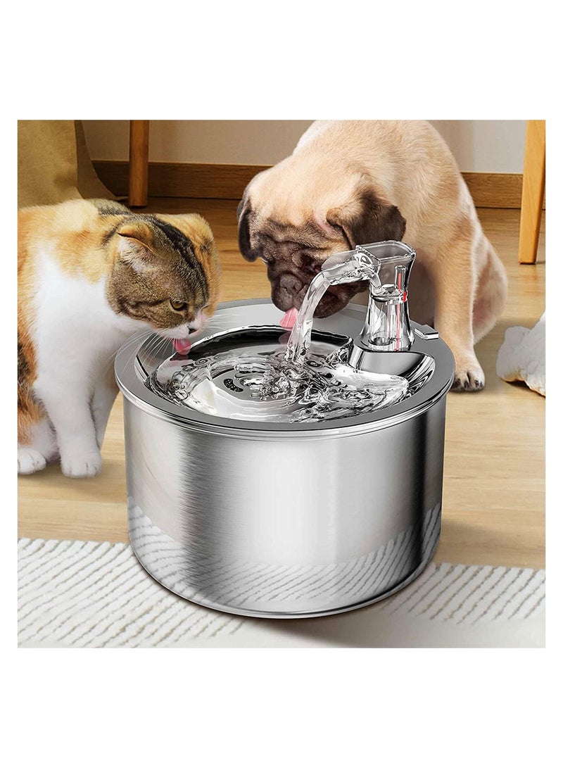 Cool Baby COOLBABY 2L Cat Water Fountain Multiple Filter Stainless Steel Pet Water Fountain Safety Silent Water Pump Buoy water level detection - Image 5
