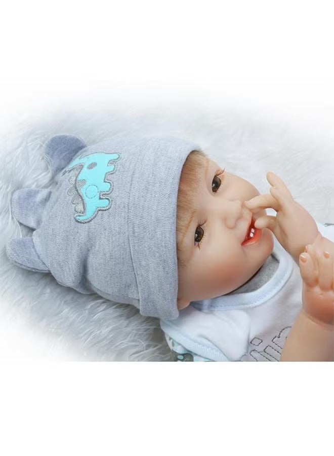 Reborn Baby Doll With Plush Cuddling Toy 22Inch Moveable Arms And Legs Joints 22inch - Image 4