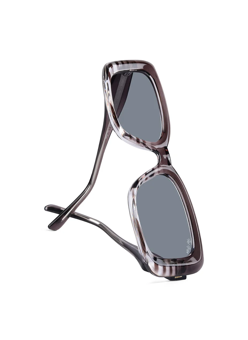 Woggles Red Pappy Eldrion Ash Brown Oversized Sunglasses