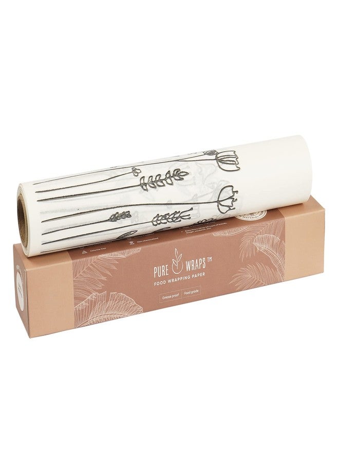 PureWraps Printed Food Wrapping Parchment Paper (White, Standard) | Oven, Microwave, Air Fryer Safe | Butter Paper Roll - Image 1