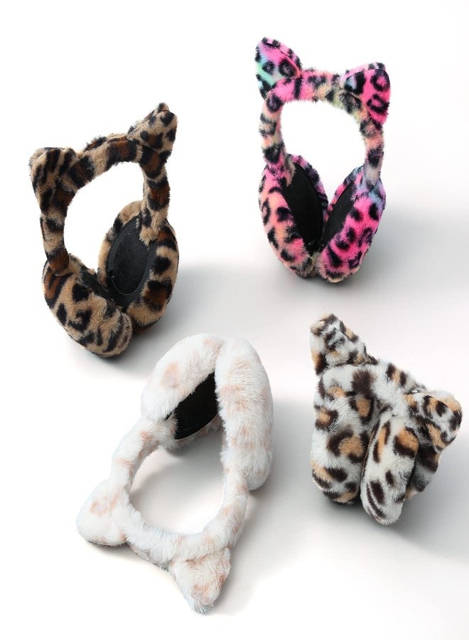 MEJORMEN Cute Animal Earmuffs - Foldable Ear Warmers, Winter Warm Plush Outdoor Covers With Cat Ears - Image 4