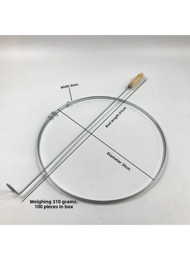 Solid Rolling Hoop 38cm50cm Push Hoop Traditional Nostalgic Toy Hoop Kidsren's Outdoor Kindergarten Rolling Hoop-Specifications:38 Flat Iron Ring  - Image 1