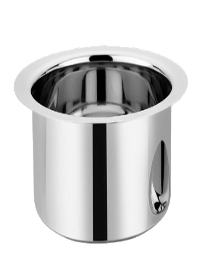 BLeaf Stainless Steel-Flat Bottom Tope/ Heavy Guage Tope (Pack of 5) (0.5L, 1L, 1.5L, 2L, 2.5L) 4 Pcs Ladle Set (Combo) - Image 2