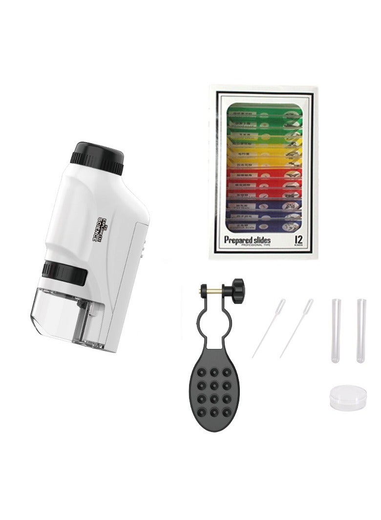 عام مجهر محمول صغير للأطفال، مثالي لتجارب العلوم البيولوجية، هدية تعليمية ممتازة لطلاب المدارس الابتدائية، ألعاب تعليمية. - Image 1