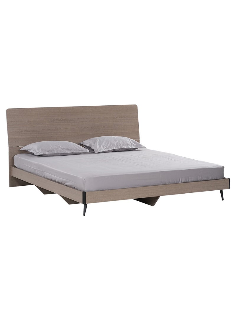 ROYALOAK Athens King Bed , MDF With Melamine Finish , Slanting Headboard, Comfort Back Support, Modern Design, Durable & Long Lasting, Sturdy Base - Image 4