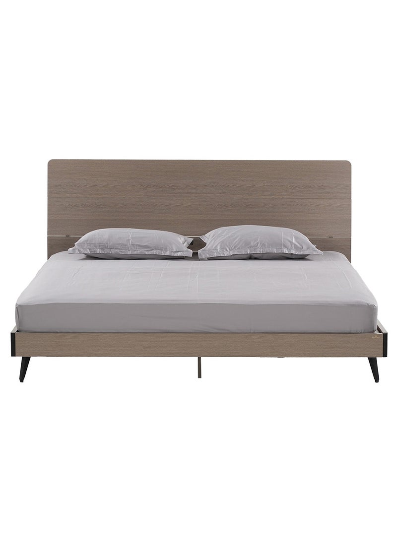 ROYALOAK Athens King Bed , MDF With Melamine Finish , Slanting Headboard, Comfort Back Support, Modern Design, Durable & Long Lasting, Sturdy Base - Image 3