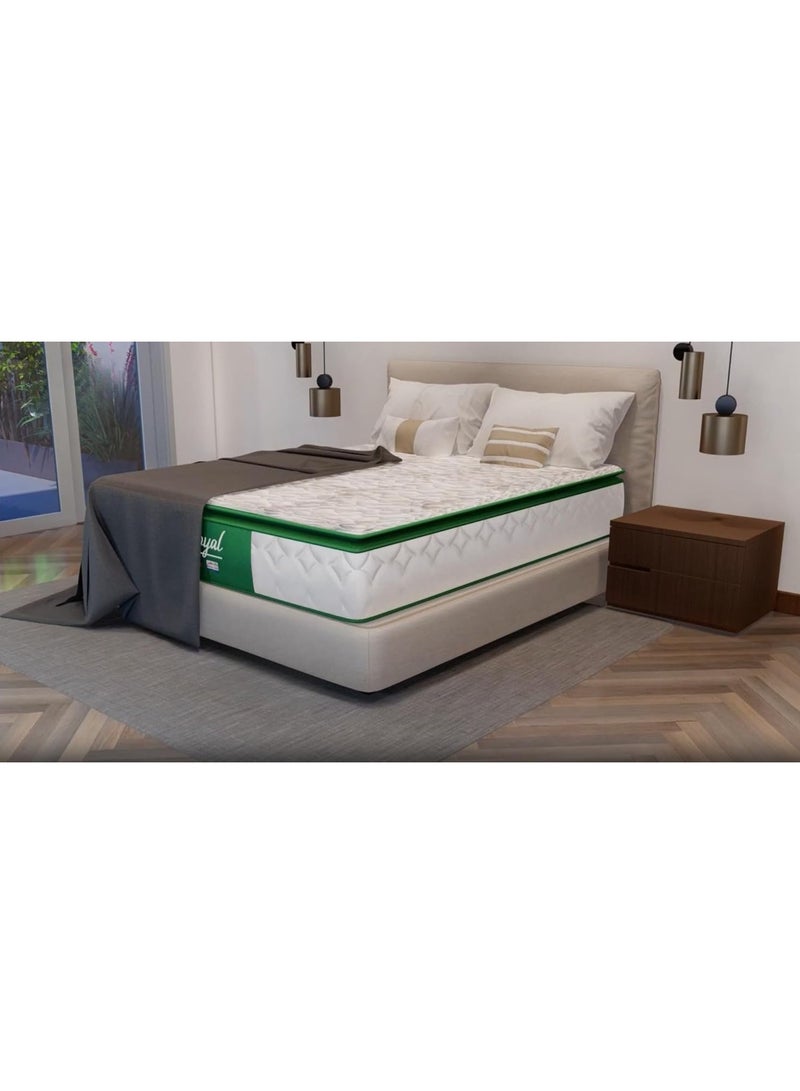 Back Care mattress with medium pressure, featuring a 20 cm high-density RF6-MIX foam layer and soft velvet fabric. Designed to provide optimal spinal support, it is easy to ship and store thanks to advanced compression and packaging technology 200x140x31 cm - Image 1