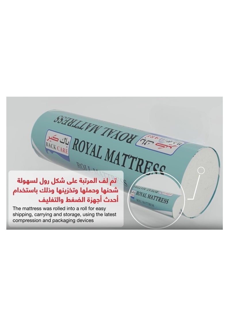 Back Care mattress with medium pressure, featuring a 20 cm high-density RF6-MIX foam layer and soft velvet fabric. Designed to provide optimal spinal support, it is easy to ship and store thanks to advanced compression and packaging technology 200x140x31 cm - Image 3