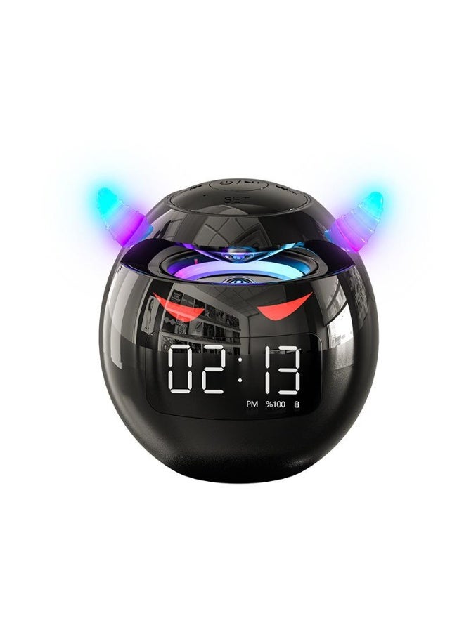 Bukela Little Devil Bluetooth Speaker Alarm Clock, AI-powered smart speaker, 8-stage timer with adjustable volume, USB and Type-C ports, dual alarm function (bedroom-specific) - Image 1