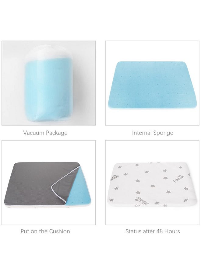 Biloban - Bassinet Mattress Pad 25 x 36.5, Fits Dream On Me Nest/Zodiak/Zoom Portable, Pamo Babe Deluxe and Baby Trend Deluxe Portable, Waterproof Breathable Soft Baby Foam with Removable Zippered Cover - Image 1