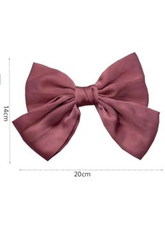 BTFMEI 4 Pieces Satin Bow Hair Clips, Large Velvet Bow Hair Clips, French Pure Silk Satin Bow Hair Clips, Decorative Hair Decorations, Headpieces for Women and Girls  - Image 3