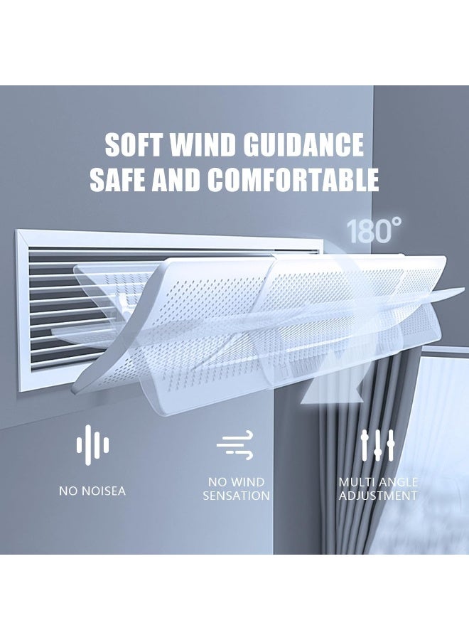 Meishida Central Air Conditioner Deflector, Adjustable AC Air Flow Deflector, Anti-direct Blowing Windshield Baffles for Home & Office, Retractable Windproof Baffle, Universal Air Conditioner (58.5-95.5cm) - Image 3