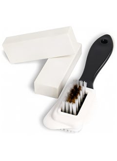 KHAJUL Professional Suede Shoe Cleaner Kit, Suede & Nubuck 4-Way Brush with Extra 2 Erasers, For Shoes & Boots  - Image 1