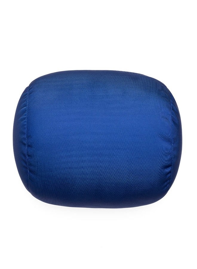 Focustree Squishy Microbead Bean Neck Pillow 2Pcs Bolster Tube Body Pillow for Sleeping Smooth Cool Touch Fabric Neck & Back Support Throw Travel Pillow Fun Colors (Navy Blue 2Pcs) - Image 2