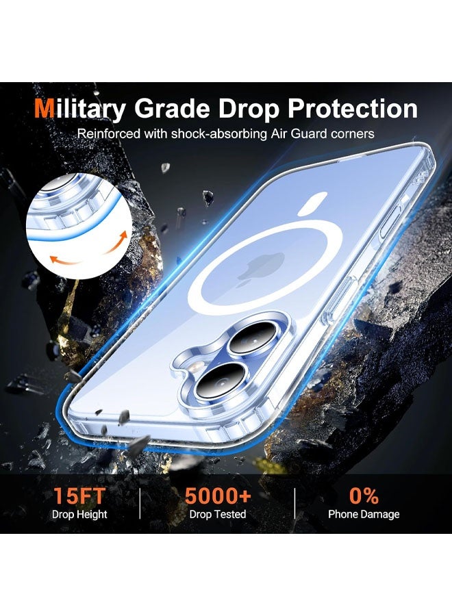 iPhone 17 Case Clear ，Anti-Yellowing, Military-Grade Protection, Shockproof Slim Magnetic Phone Case Cover, Transparent - Image 4