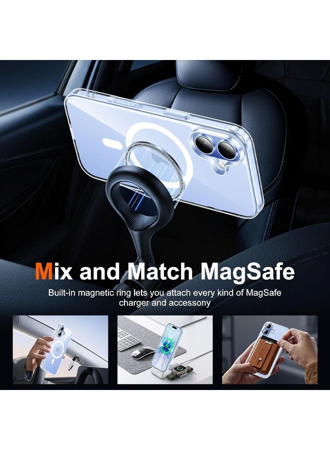 iPhone 17 Case Clear ，Anti-Yellowing, Military-Grade Protection, Shockproof Slim Magnetic Phone Case Cover, Transparent - Image 3