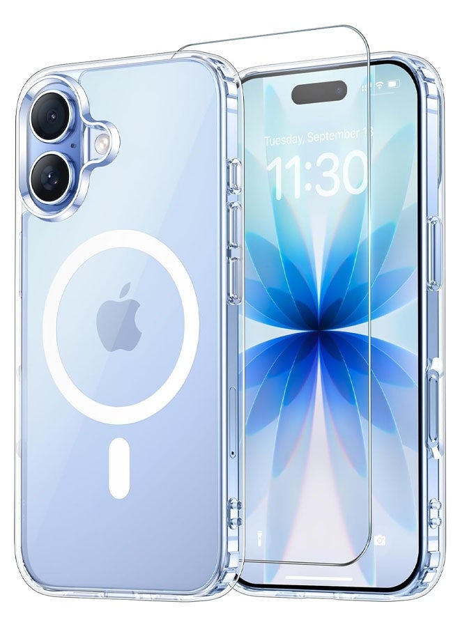 iPhone 17 Case Clear ，Anti-Yellowing, Military-Grade Protection, Shockproof Slim Magnetic Phone Case Cover, Transparent - Image 1