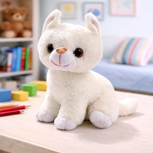 Webby Plush Sitting Cat Soft Toys | Cute Stuffed Animals for Kids and Adults - Image 1