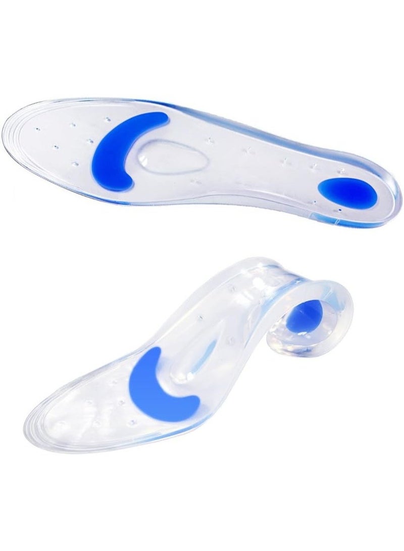 سيليكون أقراط هلام قوس دعم إدراج الأحذية العظامية ، تخفيف التهاب الفاسية النباتية ألم الإفراج عن كعب العظام الكعب والذرة تدليك الكعب (حجم XL) - Image 1