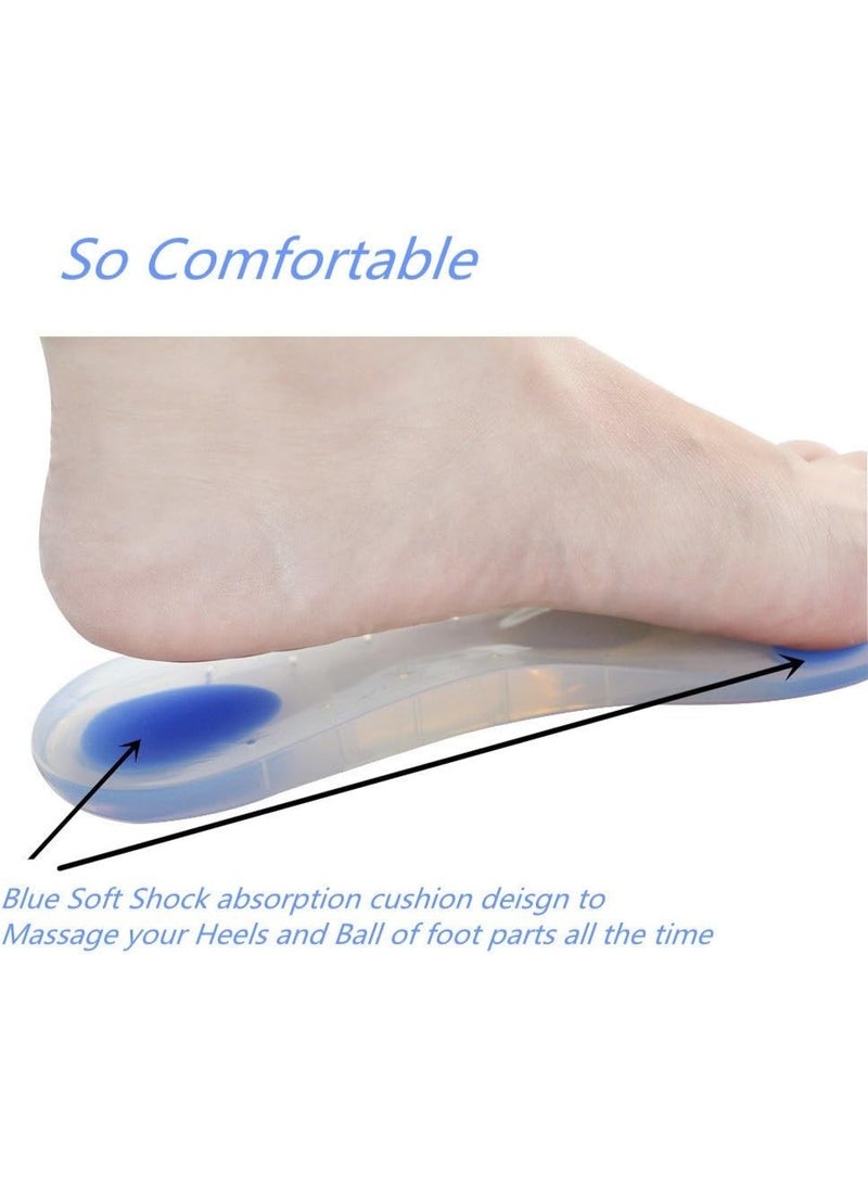 سيليكون أقراط هلام قوس دعم إدراج الأحذية العظامية ، تخفيف التهاب الفاسية النباتية ألم الإفراج عن كعب العظام الكعب والذرة تدليك الكعب (حجم XL) - Image 3