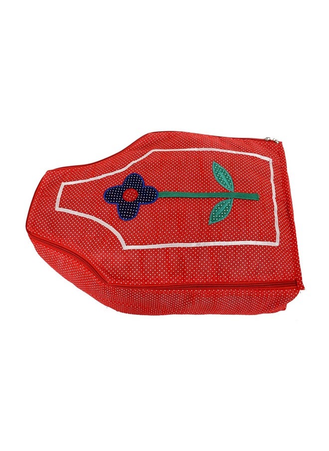 Kuber Industries Kuber Industries Dot Printed Blouse Cover Clothes Storage Bag Garments Organiser for Wardrobe (Red)  - Image 3