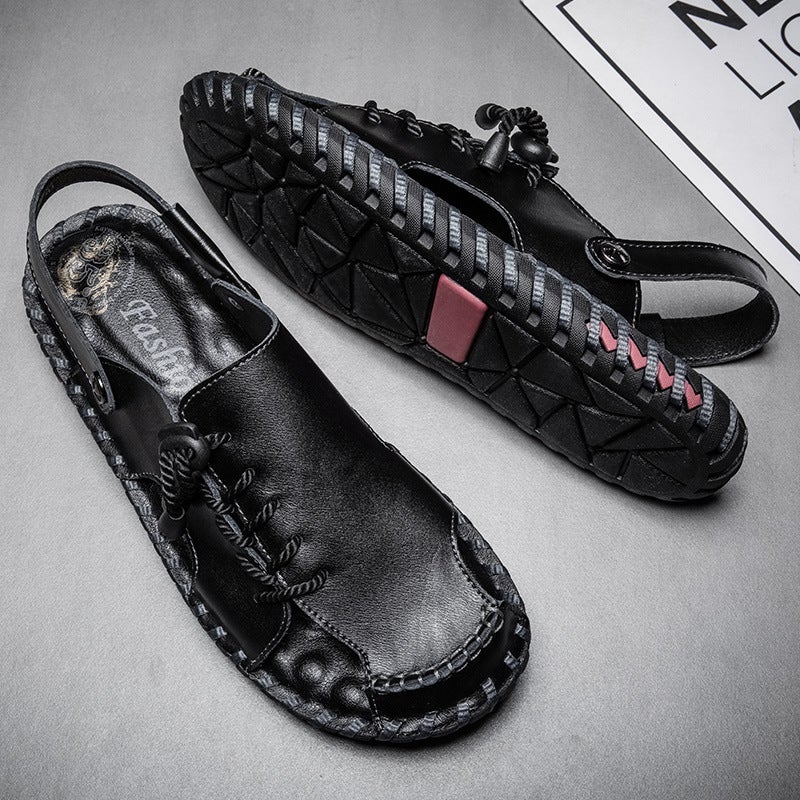 2023 Handmade Sandals Men'S Shoes Outdoor Casual Beach Wading Tracing Dual-Purpose Large Size Men'S Shoes - Image 3