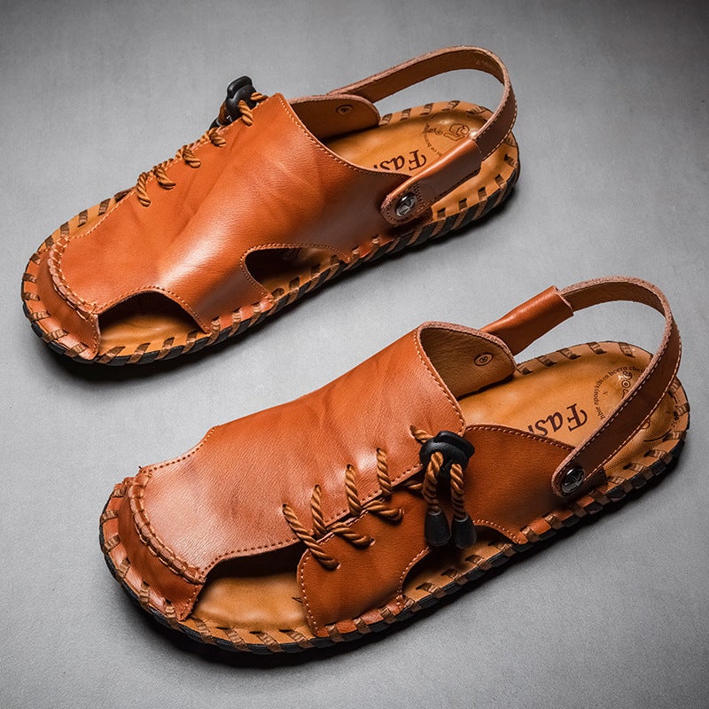 2023 Handmade Sandals Men'S Shoes Outdoor Casual Beach Wading Tracing Dual-Purpose Large Size Men'S Shoes - Image 2