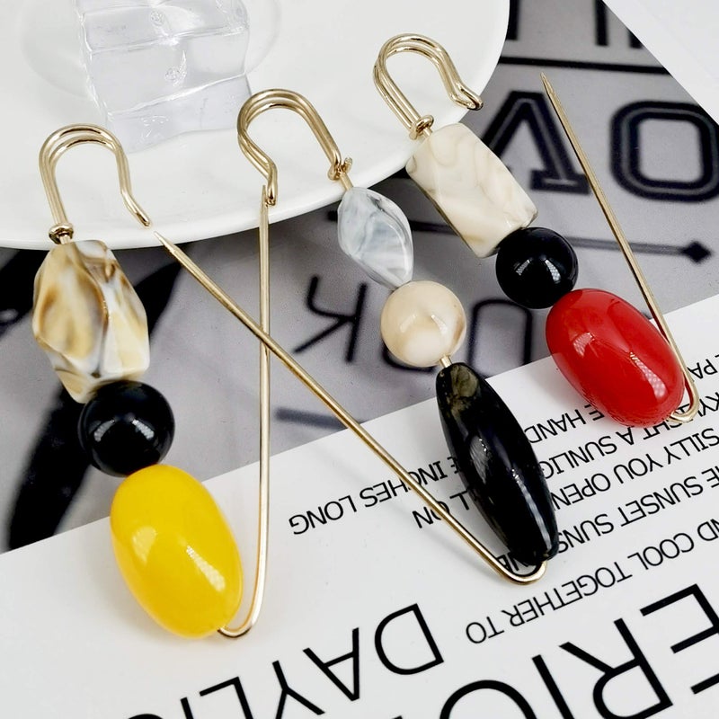 HAISWET Retro Stone Sweater Shawl Scarf Clip Safety Pin Brooch Set 3 Pcs - Image 5