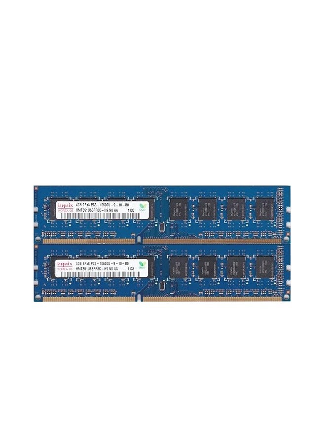 Hynix Hynix 8GB kit, (2 x 4GB) 240-pin DIMM, DDR3 PC3-10600U,Dual Rank, Non ECC ram Memory Module (HMT351U6CFR8C-H9)  - Image 1