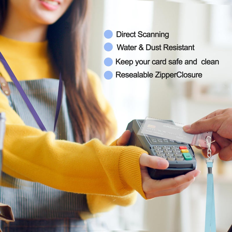 MoHern 30 Pcs Lanyards for ID Badges, Clear Lanyards for Cruise Ship Cards, Waterproof Lanyard Card Holder for Carnival Sail, Vertical Nametag Holder (Rainbow, 10 Colors) - Image 5