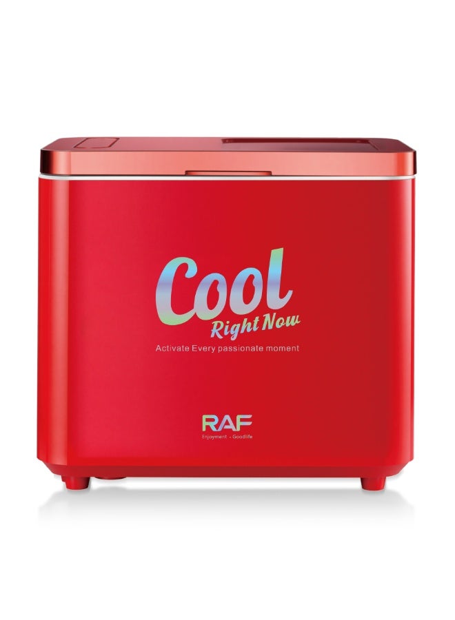 RAF R.0311R Automatic Ice Maker Machine 1.2L 150W with Adjustable Ice Size, Continuous Ice Production, Automatic Cleaning, Full Ice Reminder and Ice Scoop for Home Kitchen Office Drinks Red - Image 2