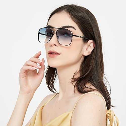 Gtand Fashion Trendy Square Aviator Gradient Sunglasses For Women Men Vintage Metal Sun Glasses - Image 2