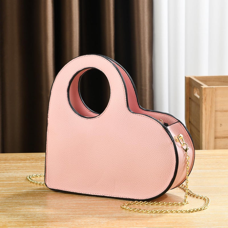 KURGOOL Heart Purse Clutch Purses and Handbags, Small Crossbody Bag with Golden Chain, Birthday Gifts for Women, Mom, Sister - Image 3