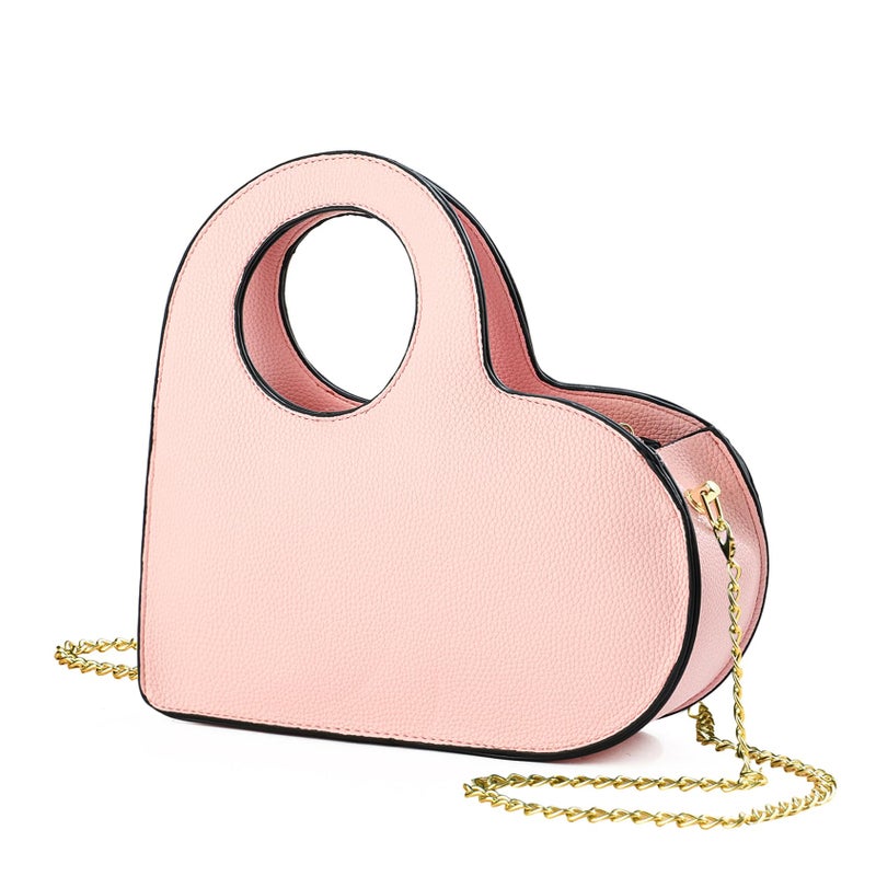 KURGOOL Heart Purse Clutch Purses and Handbags, Small Crossbody Bag with Golden Chain, Birthday Gifts for Women, Mom, Sister - Image 1