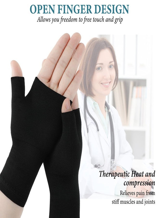 Geyoga 4 Pcs Palm Brace Wrist Support Sleeves for Men Women Everyday Use Wrist Brace Compression Carpal Tunnel for Hand Pain Relief, Fitness Gloves, Sports Glove(Black, Nude Color,5.1-5.9 Inch) - Image 4
