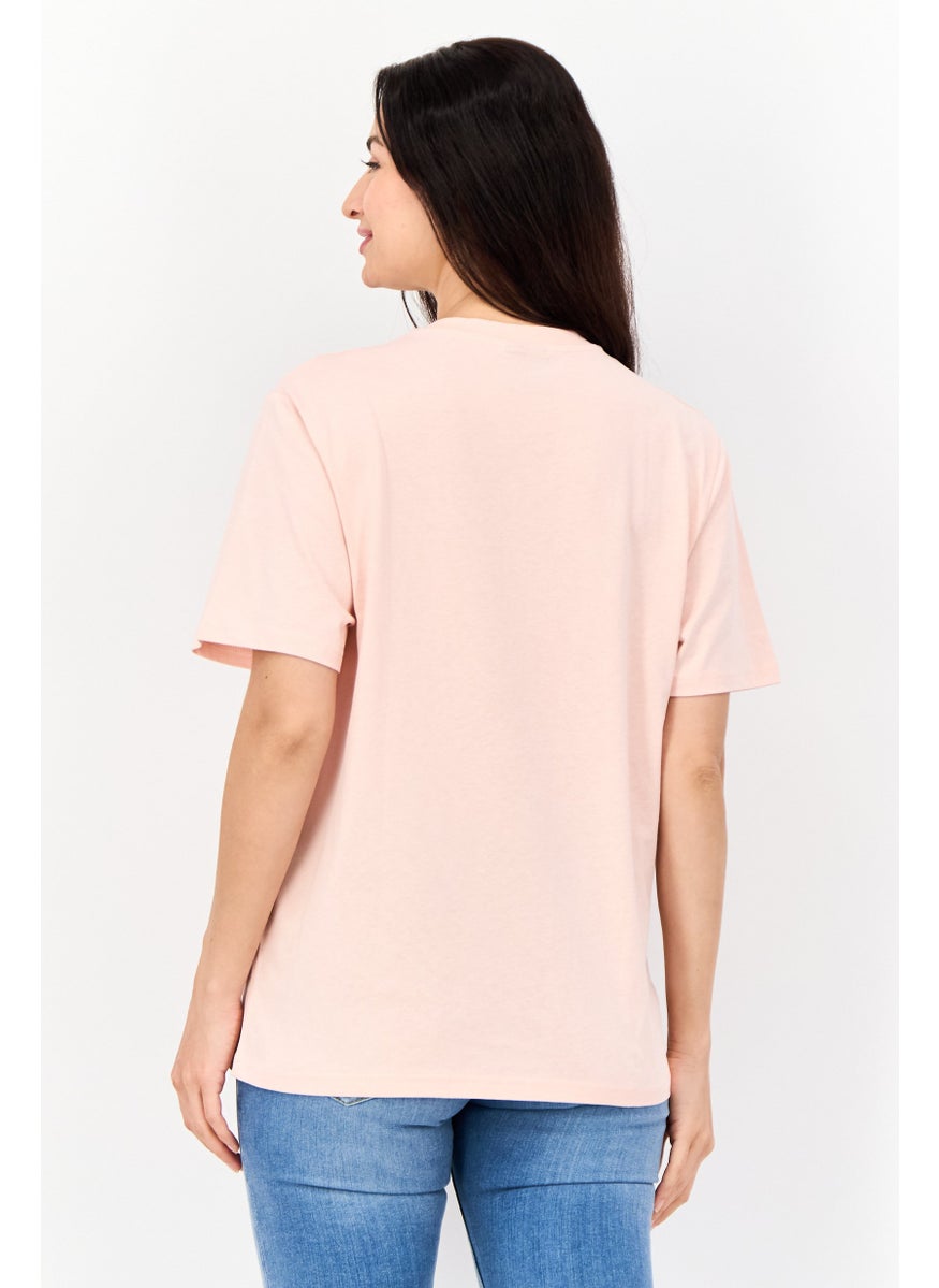 Marilyn Monroe - Women Oversized  Crew Neck Short Sleeve Graphic Print T Shirt, Pink - Image 1
