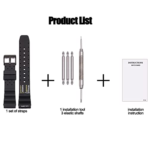 MCXGL 20mm Soft Silicone Strap compatible with Citizen Hyper Aqualand Duplex Promaster Men's Dive Watch Band waterproof wristband watches Accessories - Image 3