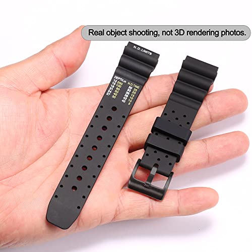 MCXGL 20mm Soft Silicone Strap compatible with Citizen Hyper Aqualand Duplex Promaster Men's Dive Watch Band waterproof wristband watches Accessories - Image 5